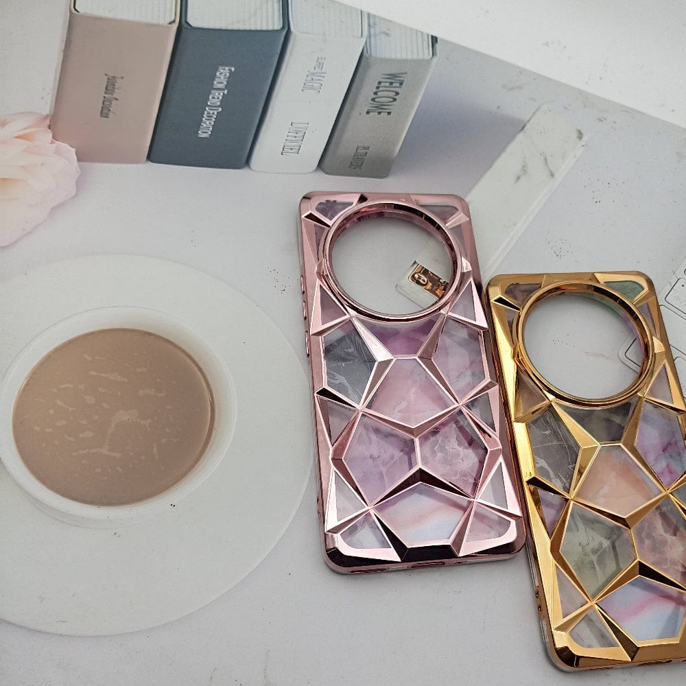 3D Diamond Design Marble Stone Phone Cover for OPPO F27 Pro Back Case Onezeros.in