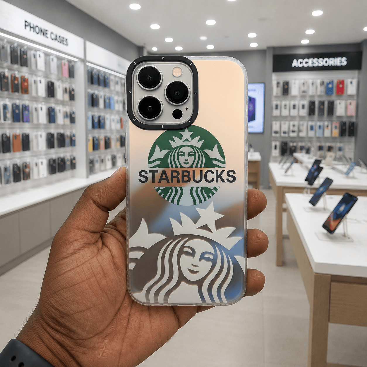 3D Starbucks Phone Case for iPhone 13 Pro Stylish Back Cover – Onezeros.in