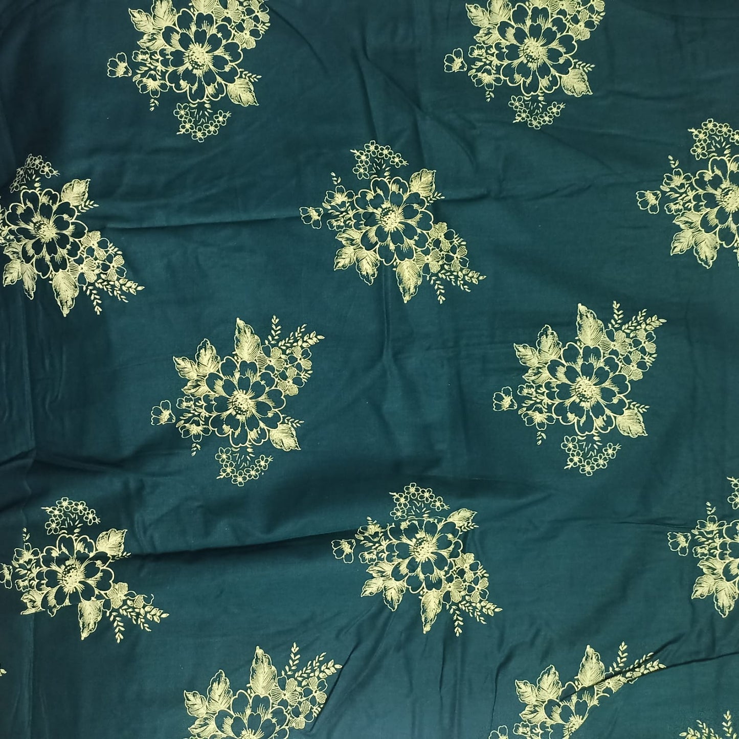 Green background yellow floral pattern Nighty