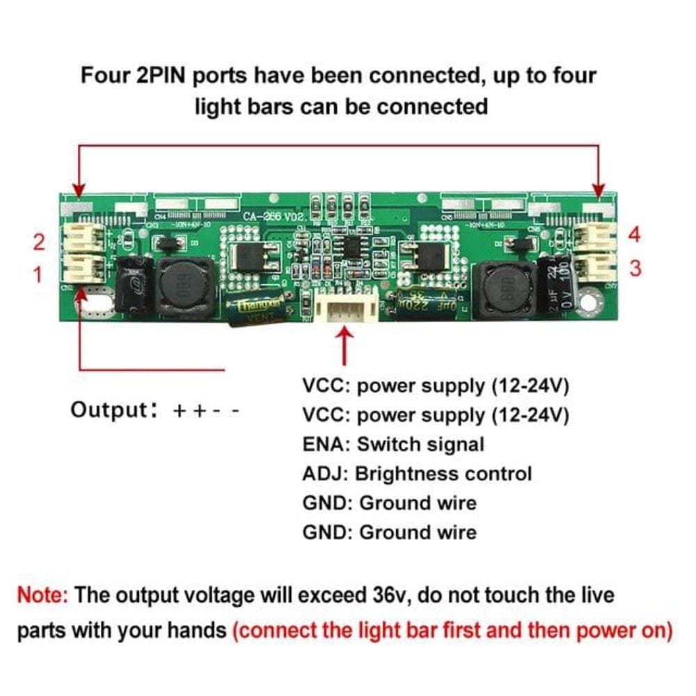 CA-266 Double Coil Universal Backlight Inverter Board 32-65 inch LED TV Onezeros.in
