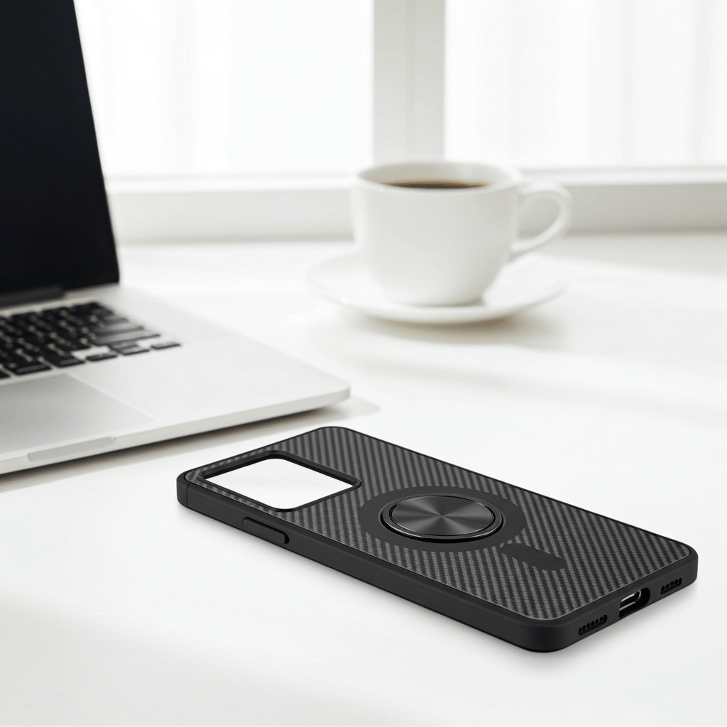 Carbon Fiber Megsafe Design Phone Case for Moto Edge 40 Neo Back Cover Onezeros.in