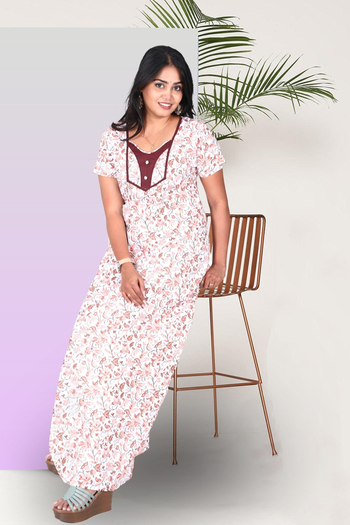 Floral Pattern Nighties Onezeros.in