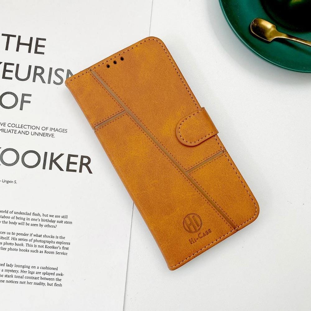 Hi Case Neo Leather Flip Cover for Tecno Spark 6 Air Phone Case Alloy orange Onezeros.in