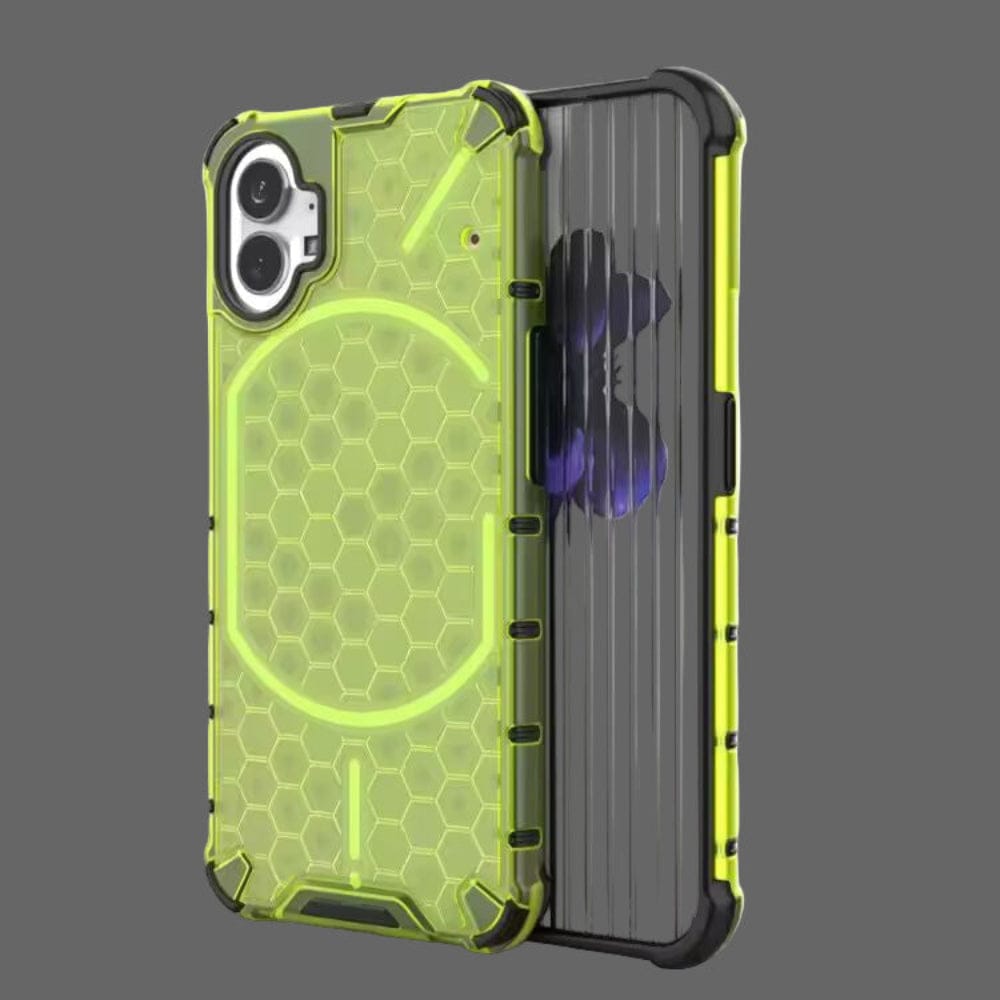 Honeycomb Design Phone Case for Nothing Phone 1 Back Cover Green Onezeros.in