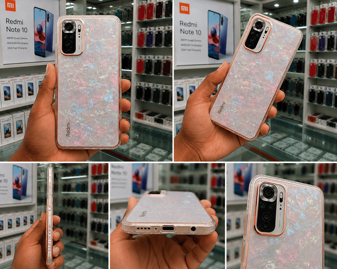 Marble Pattern Back Cover For Redmi Note 10 Phone Case With Pop Up Holder Onezeros.in