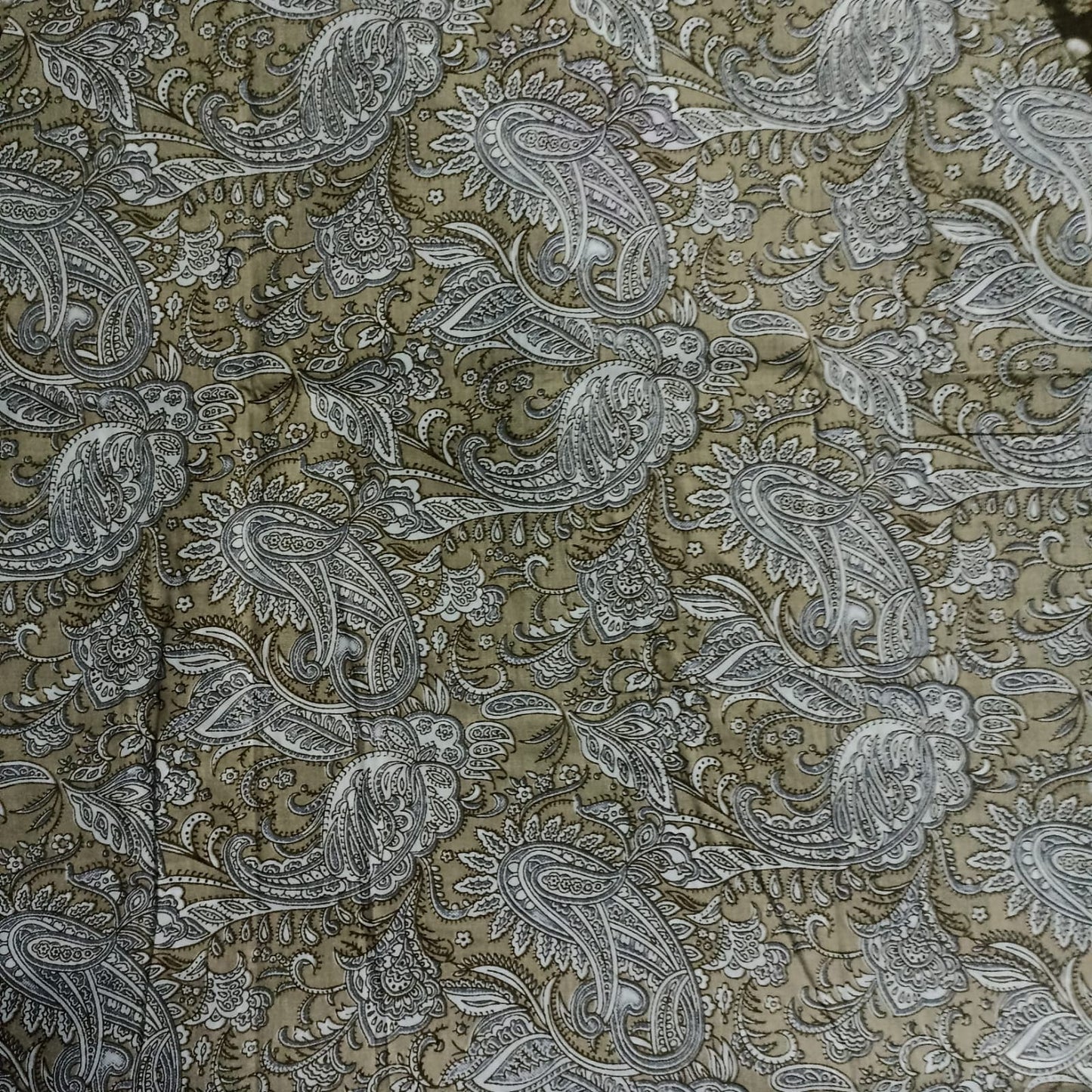 Olive Leaf Color Floral Pattern Nighty Onezeros.in
