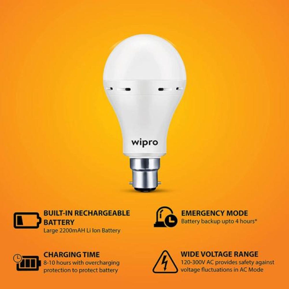 Wipro Garnet Emergency 12w LED Bulb Onezeros.in