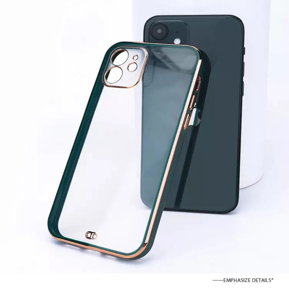 Electroplated Transparent Clear Frame Phone Case For iPhone 13 Mini Onezeros.in