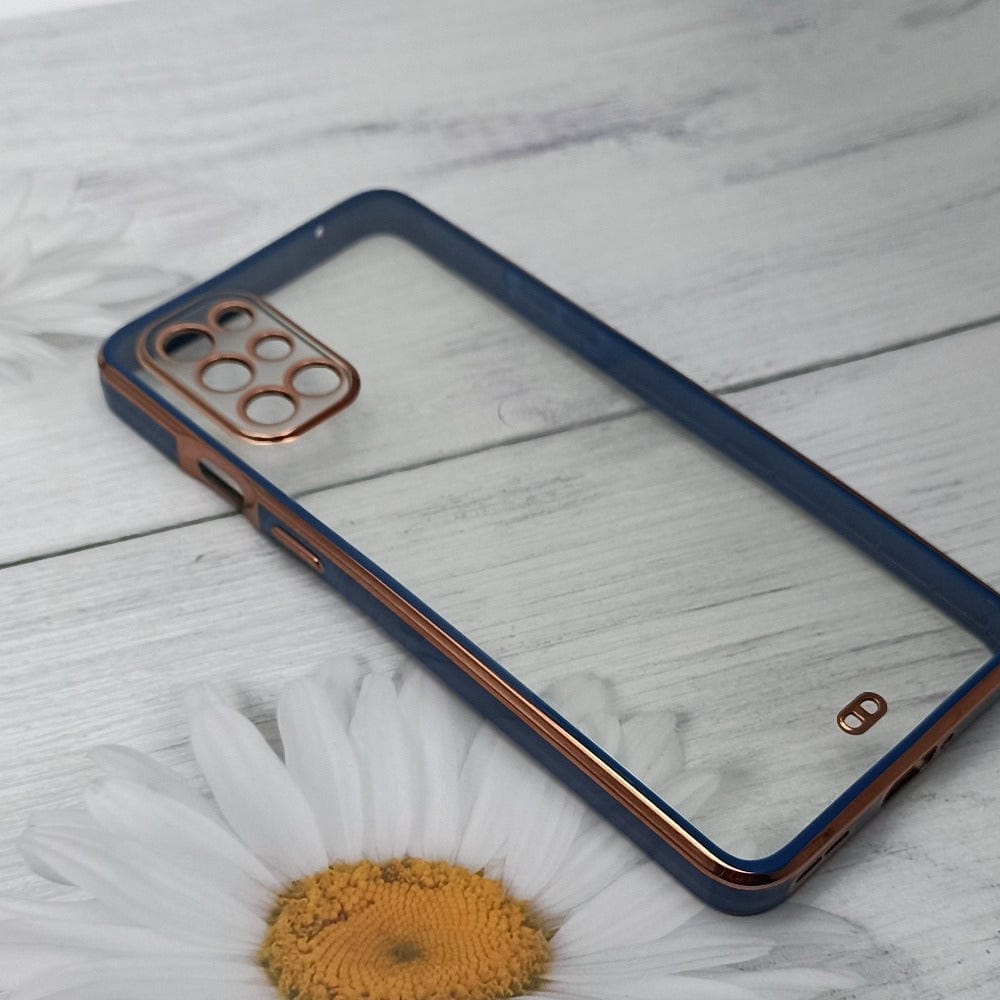 Electroplated Transparent Clear Frame Phone Case For OnePlus 9R Onezeros.in