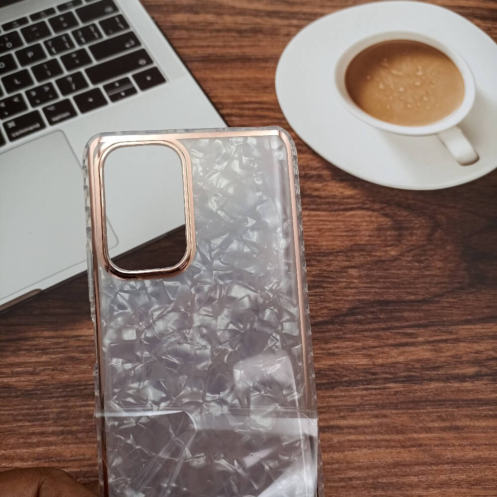 Marble Pattern Back Cover For Redmi Note 10 Pro Phone Case With Pop Up Holder White Onezeros.in