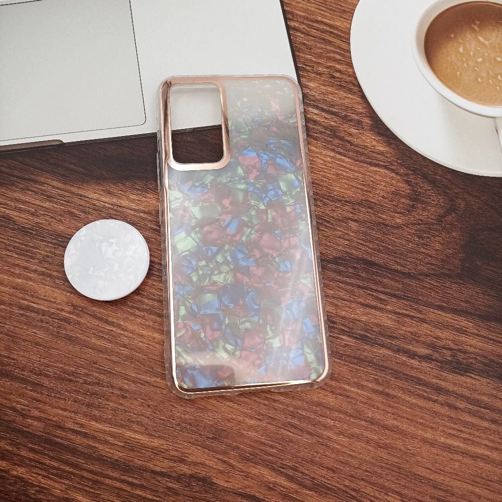 Marble Pattern Back Cover For Vivo V23e 5G Phone Case With Pop Up Holder Mixed Onezeros.in