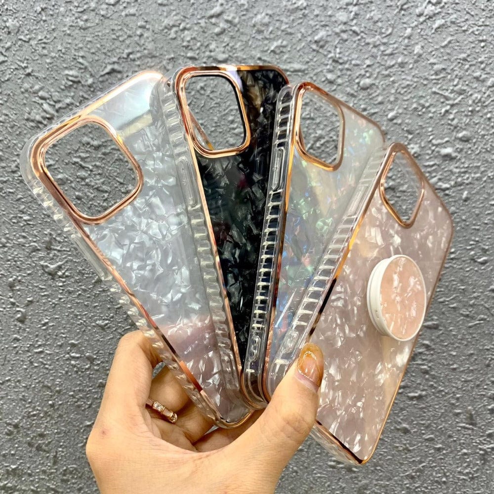 Marble Pattern Back Cover For Vivo Y22 Phone Case With Pop Up Holder Onezeros.in