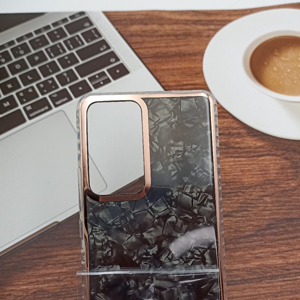Marble Pattern Back Cover For Xiaomi 12 Pro Phone Case With Pop Up Holder Black Onezeros.in