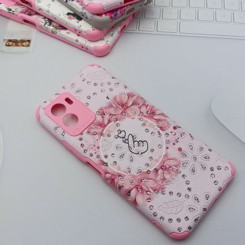 Pink Border Stone Case Mobile Cover for Vivo Y15s/Y01 –
