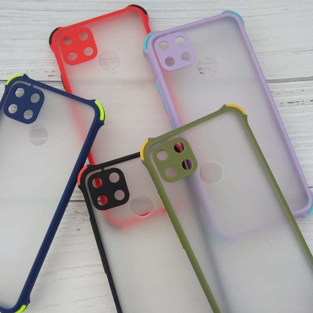 Shockproof Realme C12 Back Cover Transparent Shockproof Smoke Case