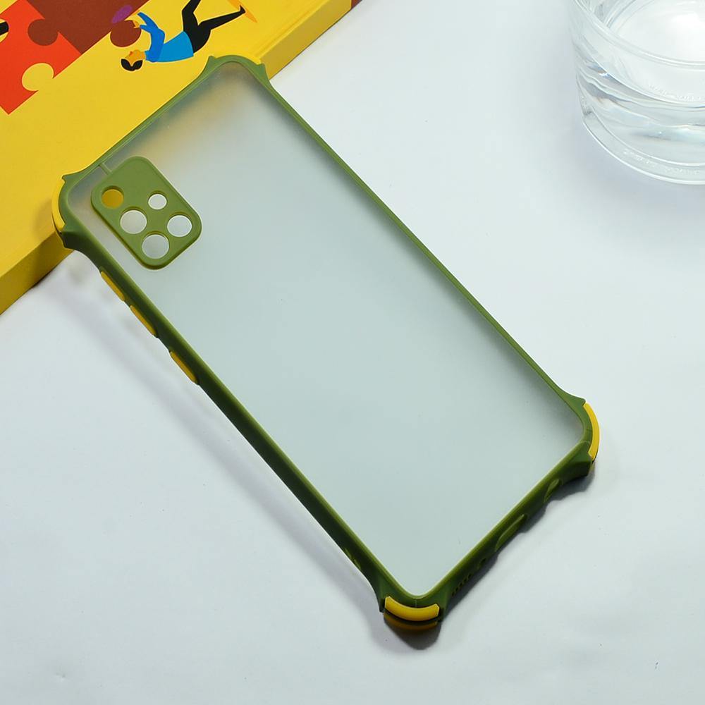 Shockproof Smoke Case For Samsung Galaxy A71 Mobile Cover Army Green Onezeros.in