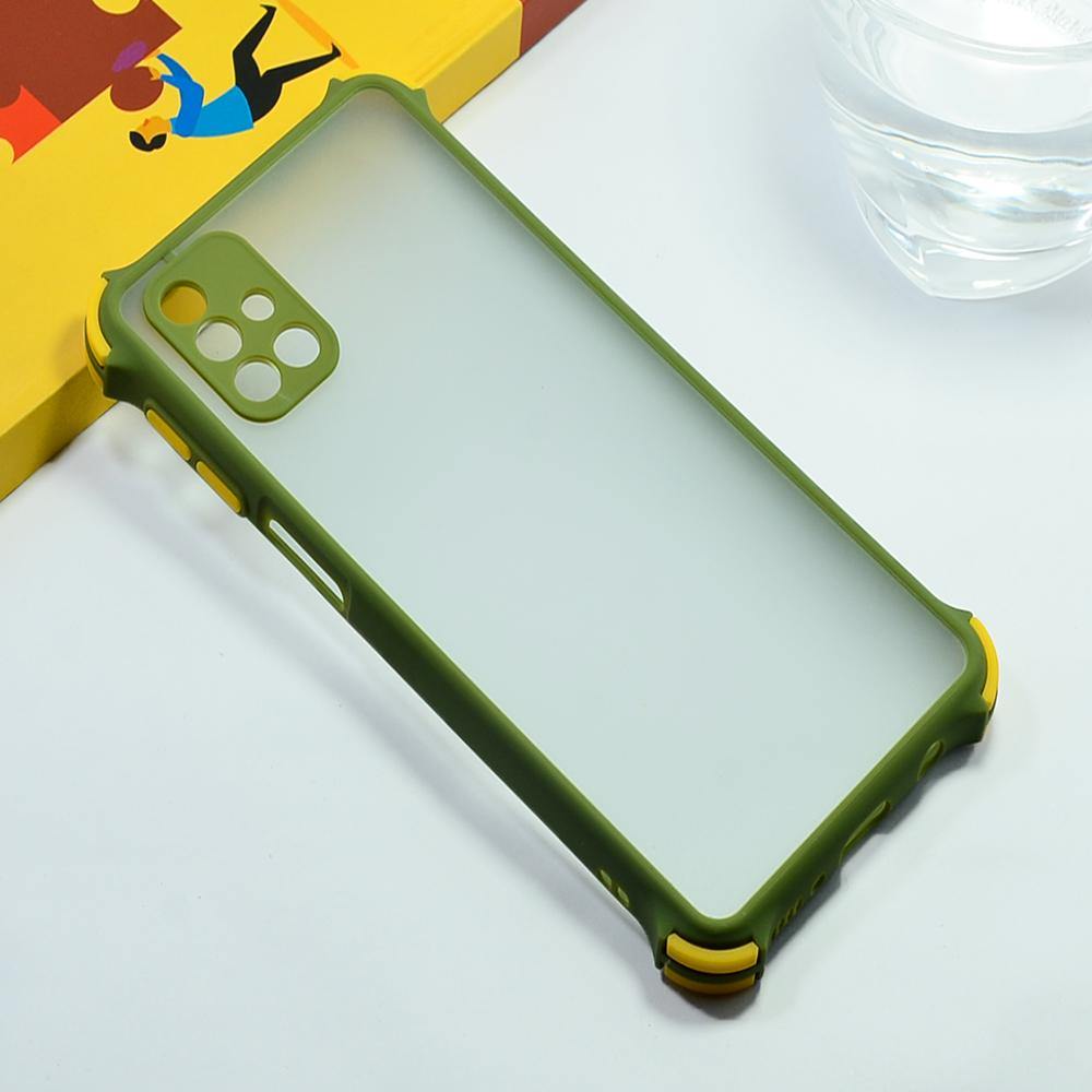 Shockproof Smoke Case For Samsung Galaxy M31s Mobile Cover Army Green Onezeros.in