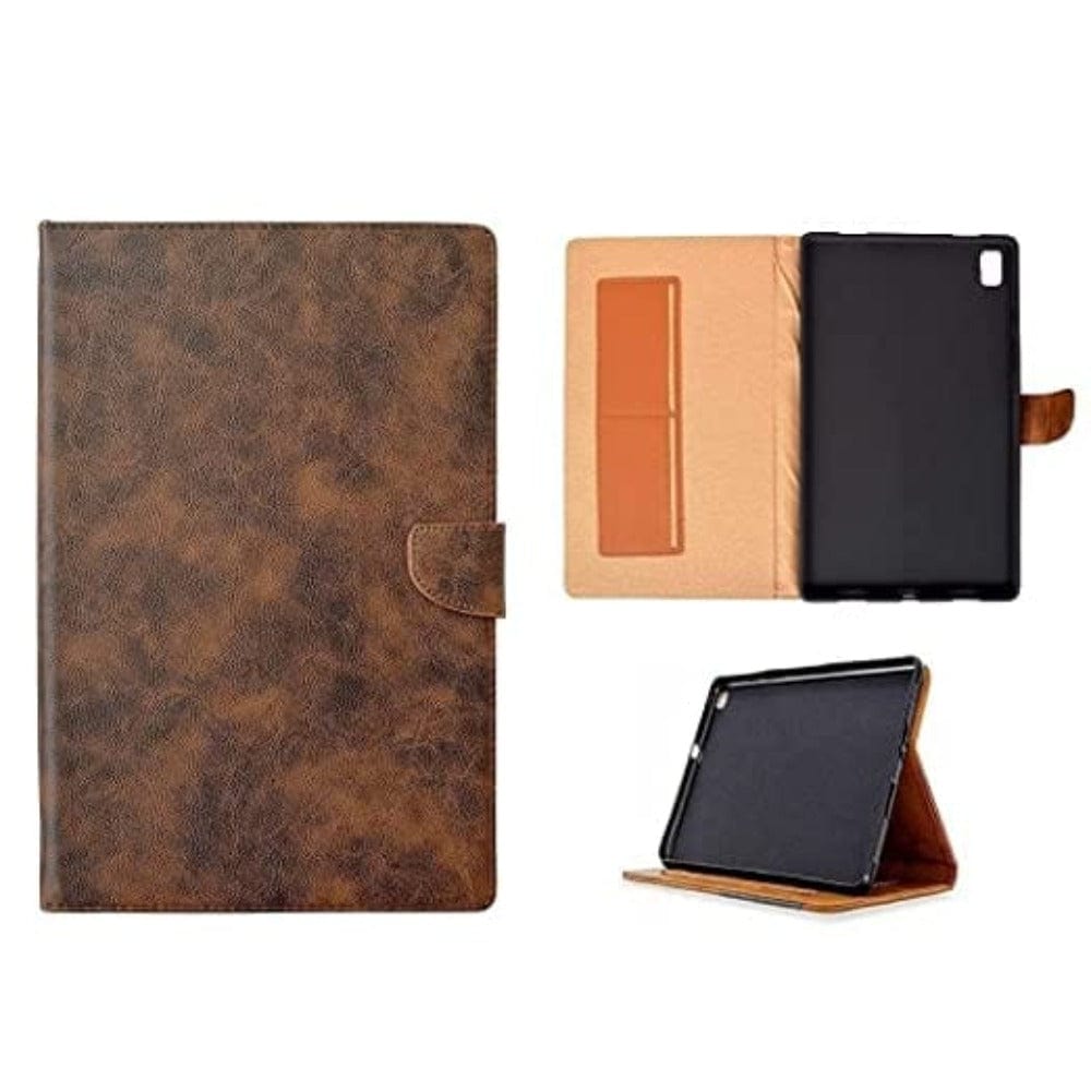 Synthetic Leather Flip Cover for Redmi Pad Tab Case Dark Brown Onezeros.in