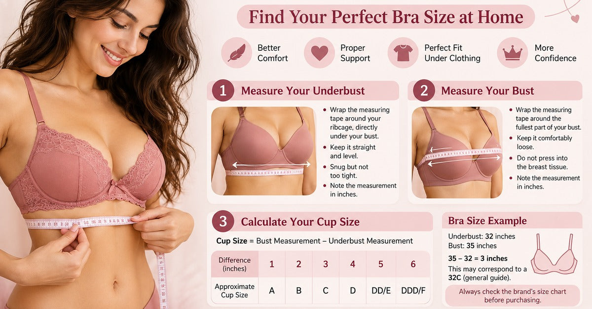 Bra Size Calculator – Find Your Perfect Bra Size at Home