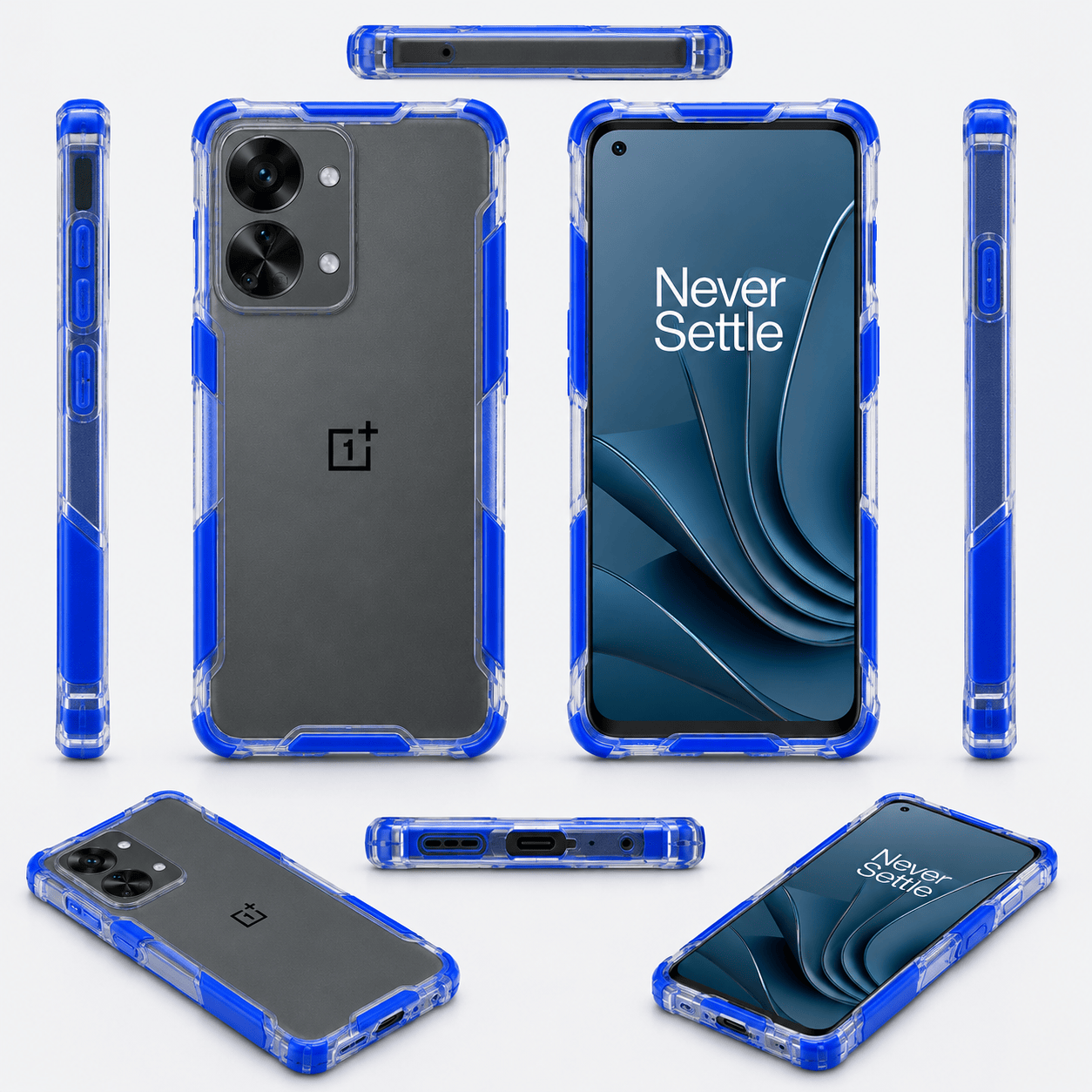 2 in1 Acrylic Transparent Back Cover For Oneplus Nord 2T Onezeros.in