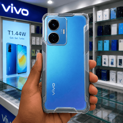 2 in1 Acrylic Transparent Back Cover For Vivo T1 44w Onezeros.in