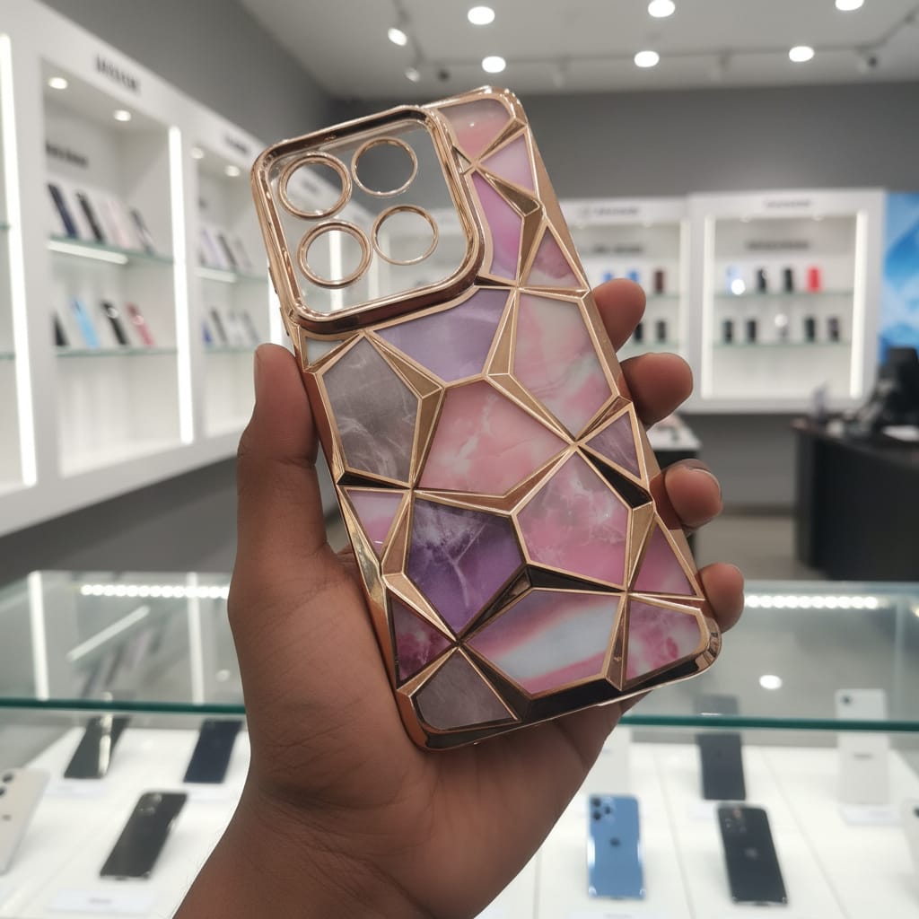 3D Diamond Design Marble Stone Phone Cover for Moto Edge 60 Stylus Back Case Onezeros.in