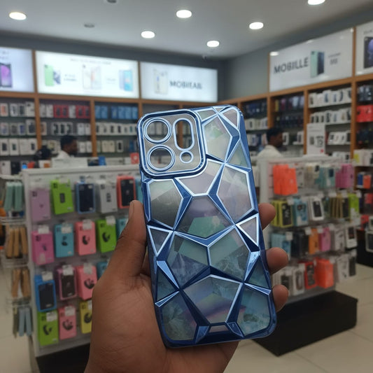 3D Diamond Design Marble Stone Phone Cover for OPPO Reno 14 5G Back Case Onezeros.in