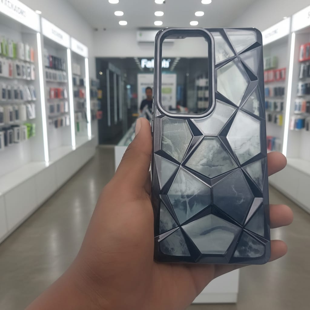 3D Diamond Design Marble Stone Phone Cover for Vivo V30/V30 Pro Back Case Onezeros.in
