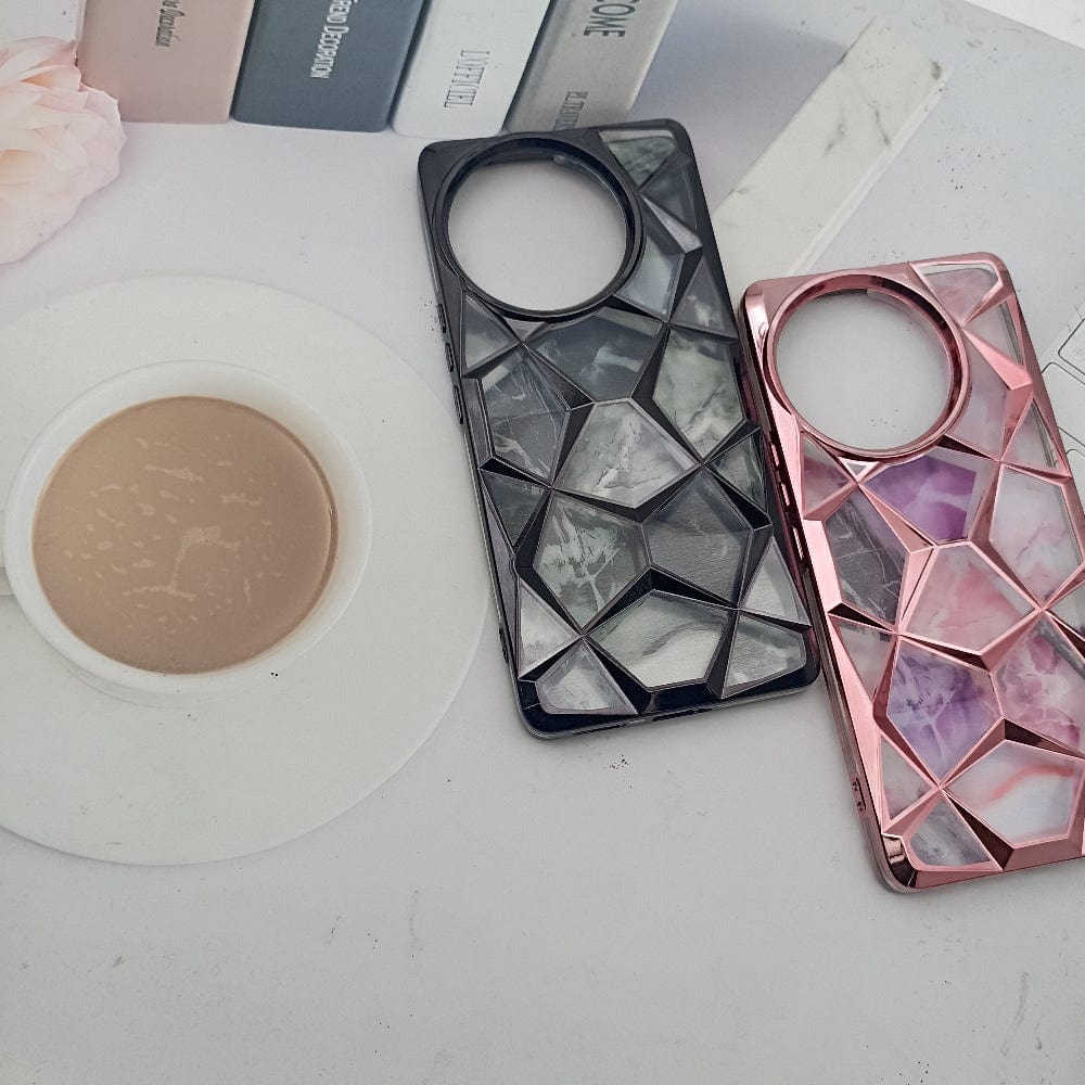 3D Diamond Design Marble Stone Phone Cover for Vivo V30E Back Case Onezeros.in