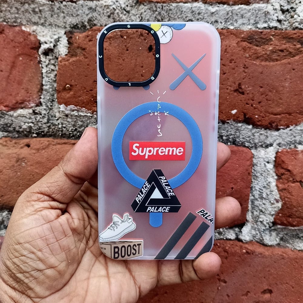 3D Glaze Icons Mag Safe Back Cover for iPhone 14 Phone Case 8 Onezeros.in