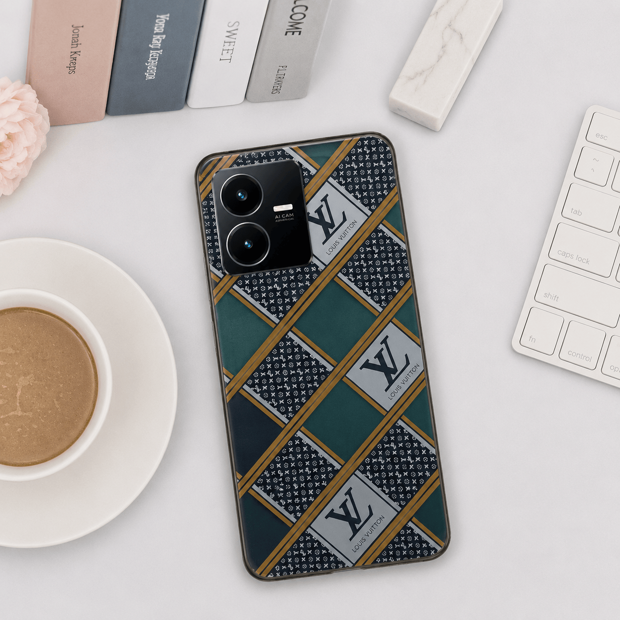 3D Starbucks Icons Back Cover for Vivo Y22 Phone Case 8 Onezeros.in