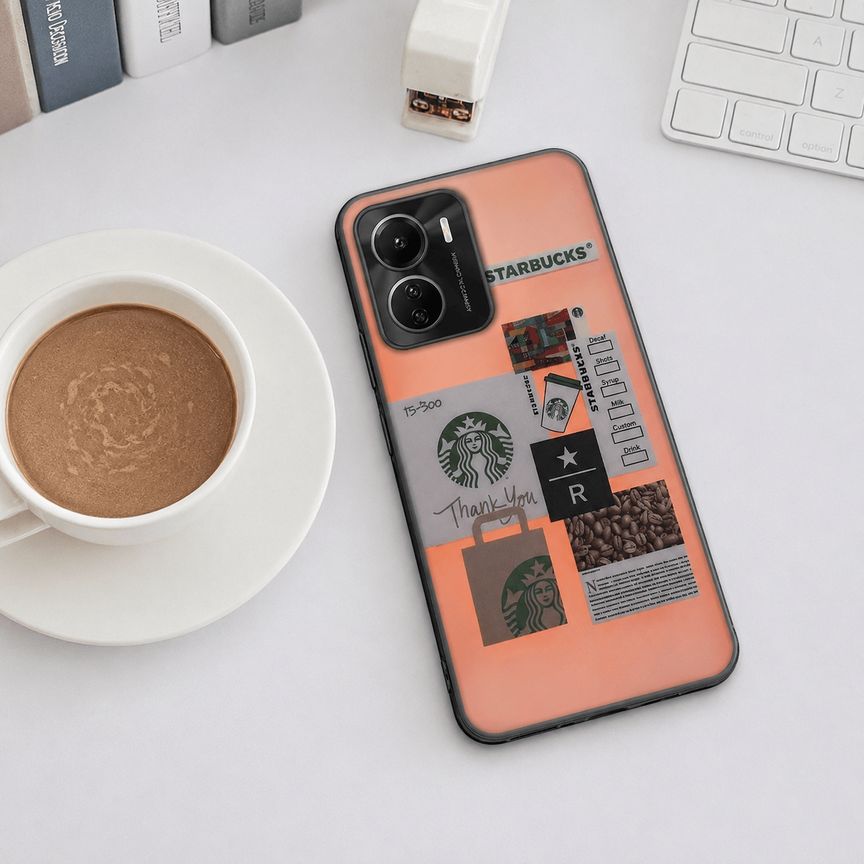 3D Starbucks Icons with color changing Back Cover for Vivo Y16 Phone Case 2 Onezeros.in