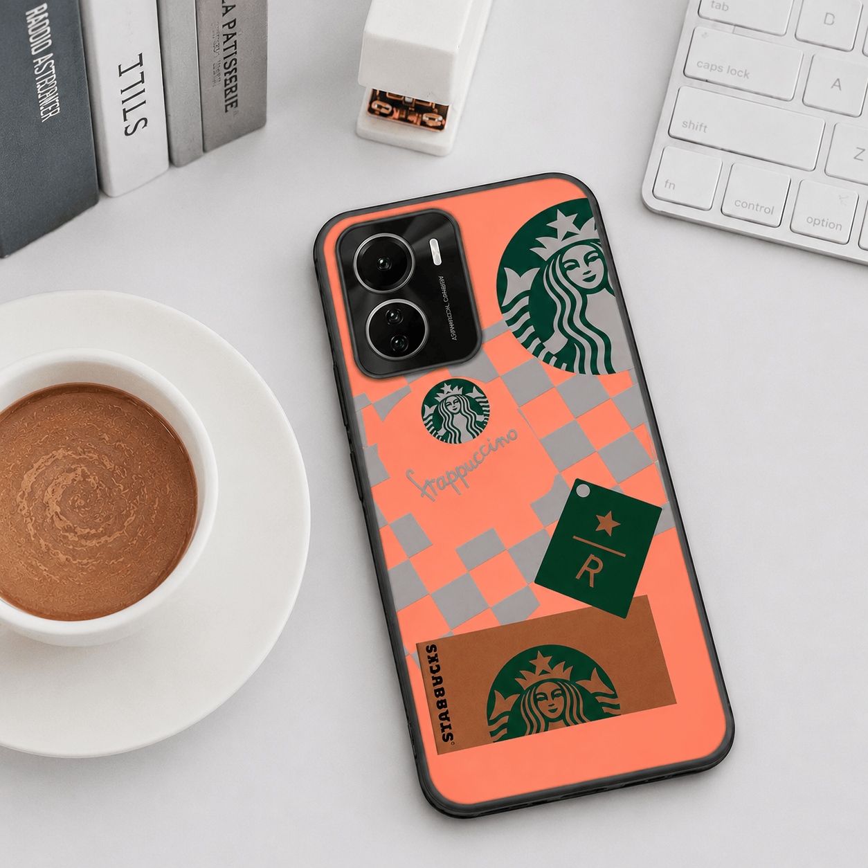 3D Starbucks Icons with color changing Back Cover for Vivo Y16 Phone Case 3 Onezeros.in