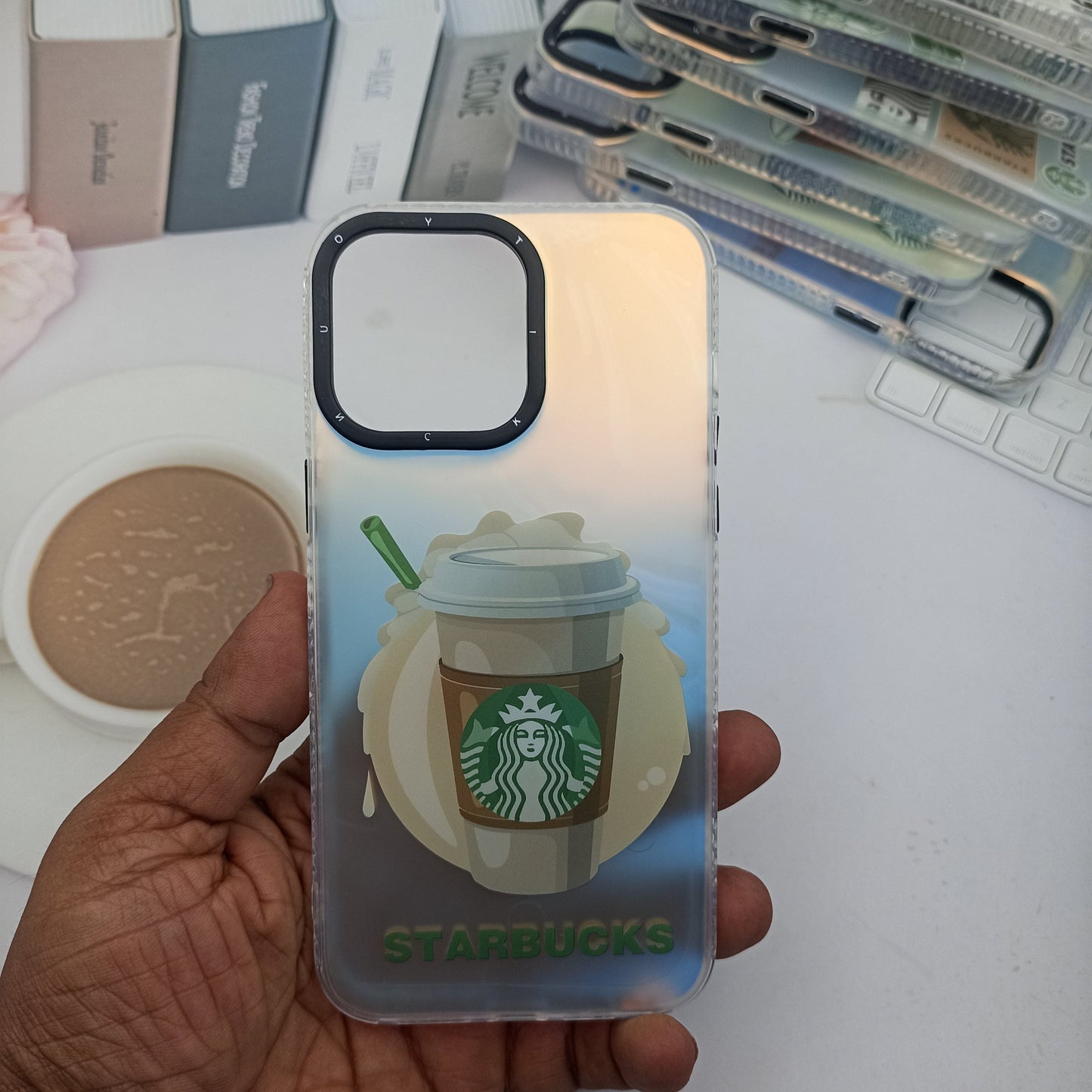 3D Starbucks Mobile Phone Case for iPhone 14 Pro Max Stylish Back Cover Mobile Phone Accessories