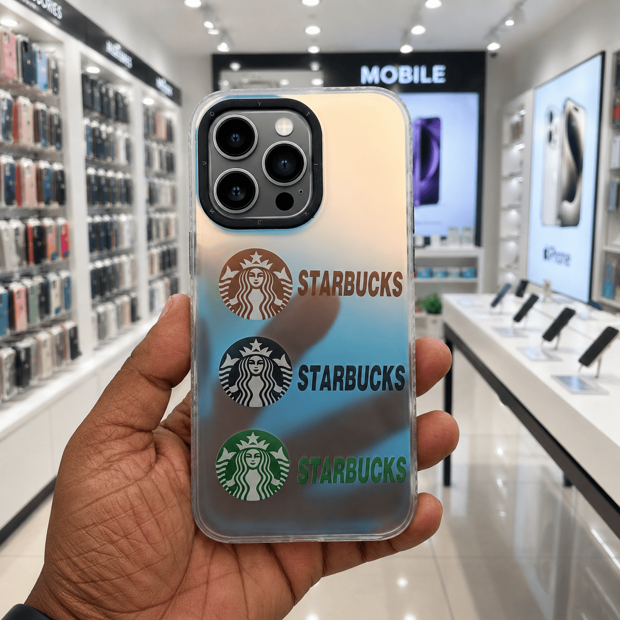 3D Starbucks Mobile Phone Case for iPhone 14 Pro Max Stylish Back Cover Onezeros.in