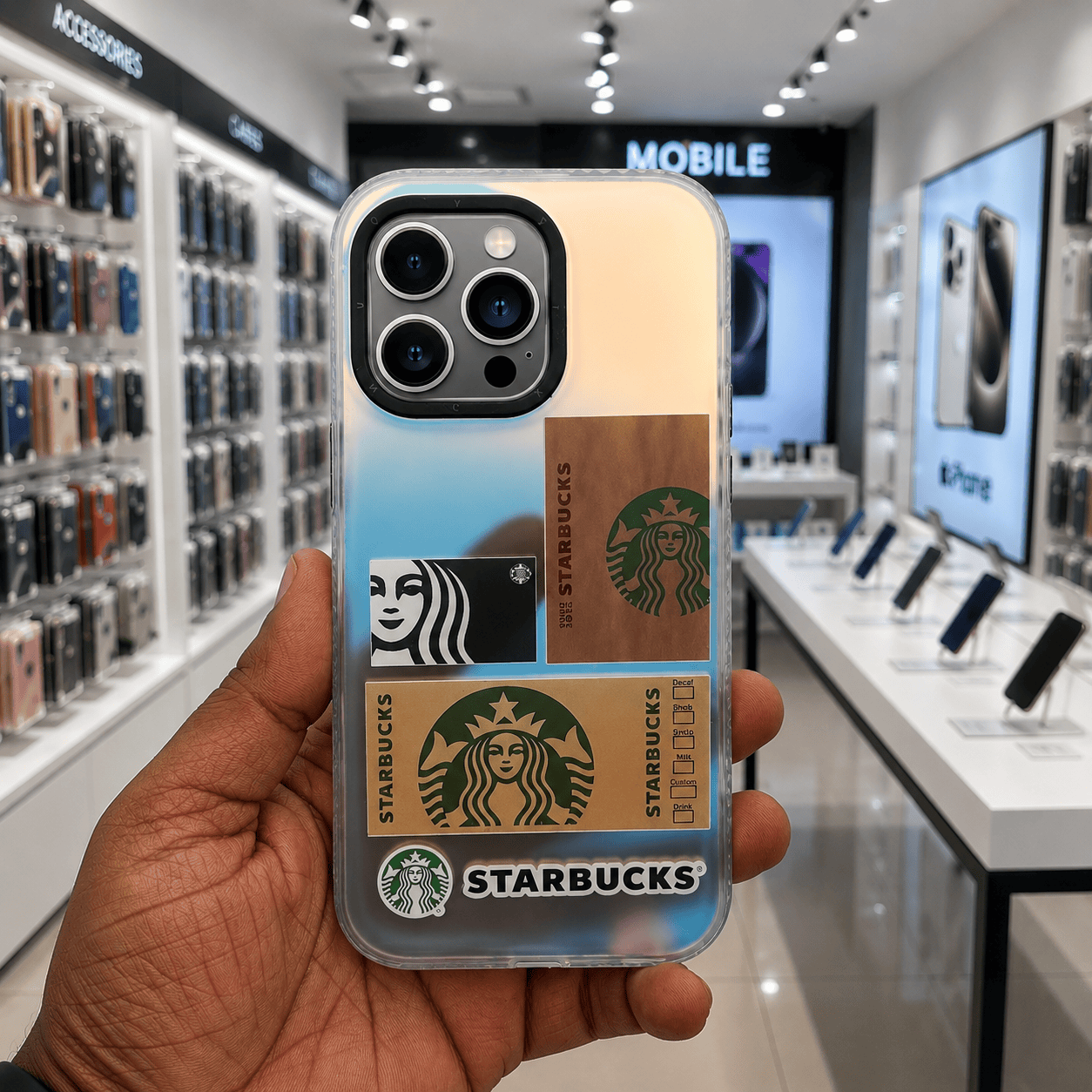 3D Starbucks Mobile Phone Case for iPhone 14 Pro Max Stylish Back Cover Onezeros.in