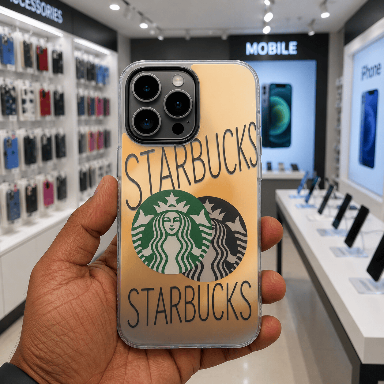 3D Starbucks Mobile Phone Case for iPhone 14 Pro Max Stylish Back Cover Onezeros.in