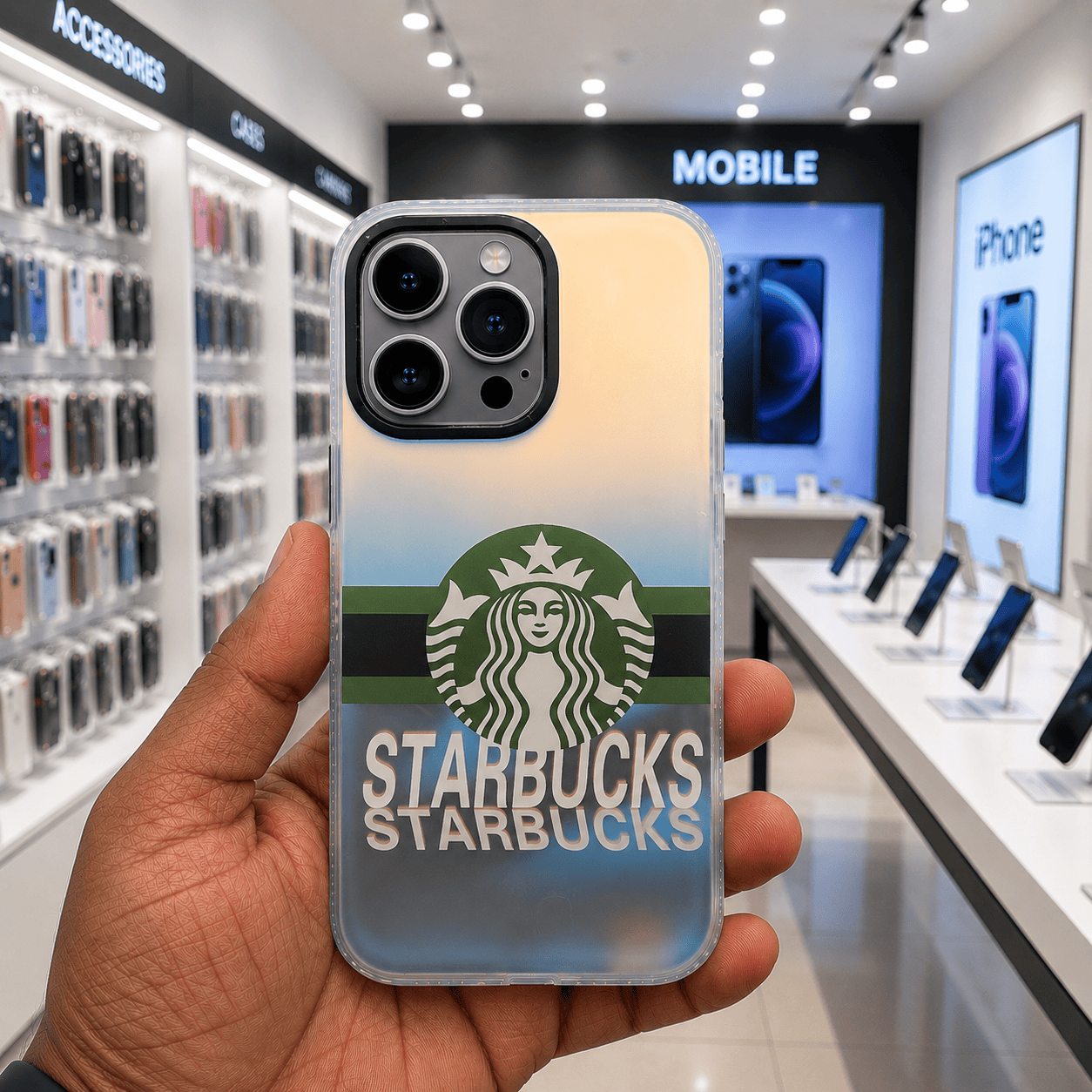 3D Starbucks Mobile Phone Case for iPhone 14 Pro Max Stylish Back Cover Onezeros.in