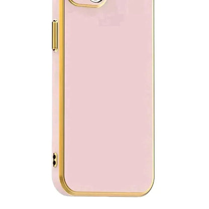 6D Golden Edge Chrome Back Cover For OPPO A17 Phone Case Mobile Phone Accessories