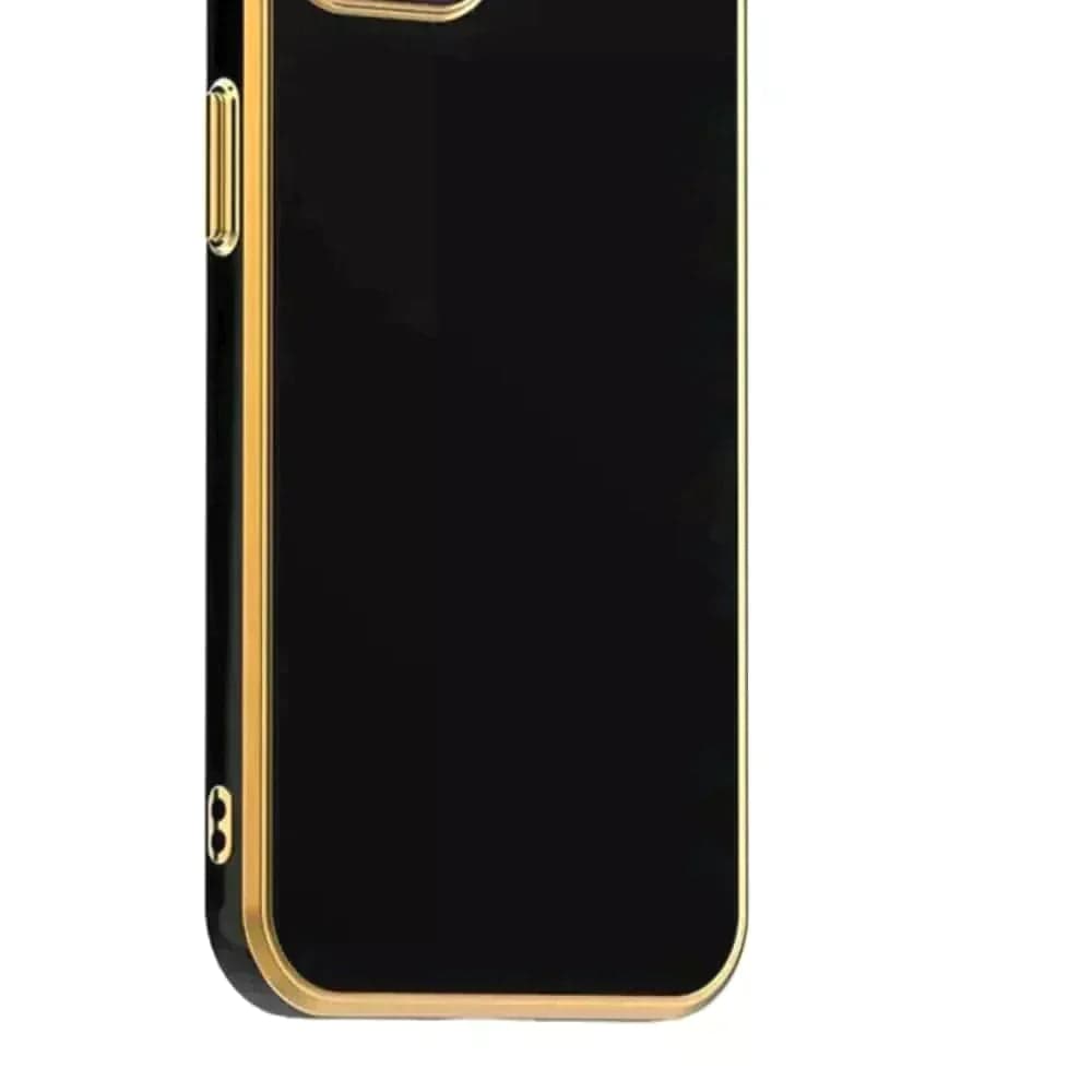 6D Golden Edge Chrome Back Cover For OPPO A52 Phone Case Mobile Phone Accessories