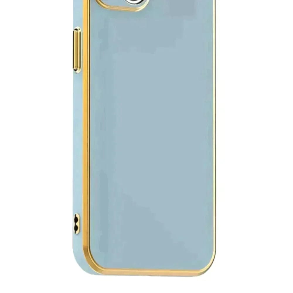 6D Golden Edge Chrome Back Cover For OPPO A52 Phone Case Mobile Phone Accessories