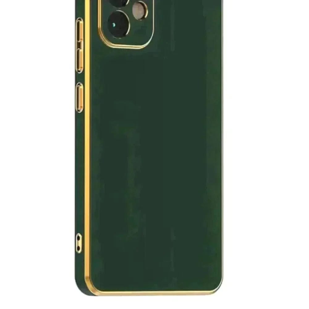 6D Golden Edge Chrome Back Cover For OPPO F15 Phone Case Mobile Phone Accessories