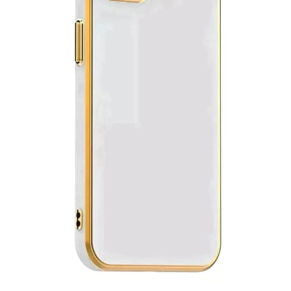 6D Golden Edge Chrome Back Cover For OPPO F19 Pro Phone Case Mobile Phone Accessories