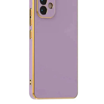 6D Golden Edge Chrome Back Cover For POCO M4 Pro 5G Phone Case Mobile Phone Accessories
