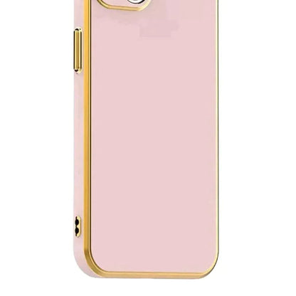 6D Golden Edge Chrome Back Cover For POCO M5 Phone Case Mobile Phone Accessories