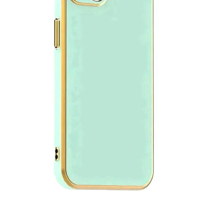 6D Golden Edge Chrome Back Cover For Realme 10 Pro+ 5G Phone Case Mobile Phone Accessories