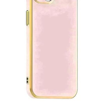 6D Golden Edge Chrome Back Cover For Realme 6 Phone Case Mobile Phone Accessories