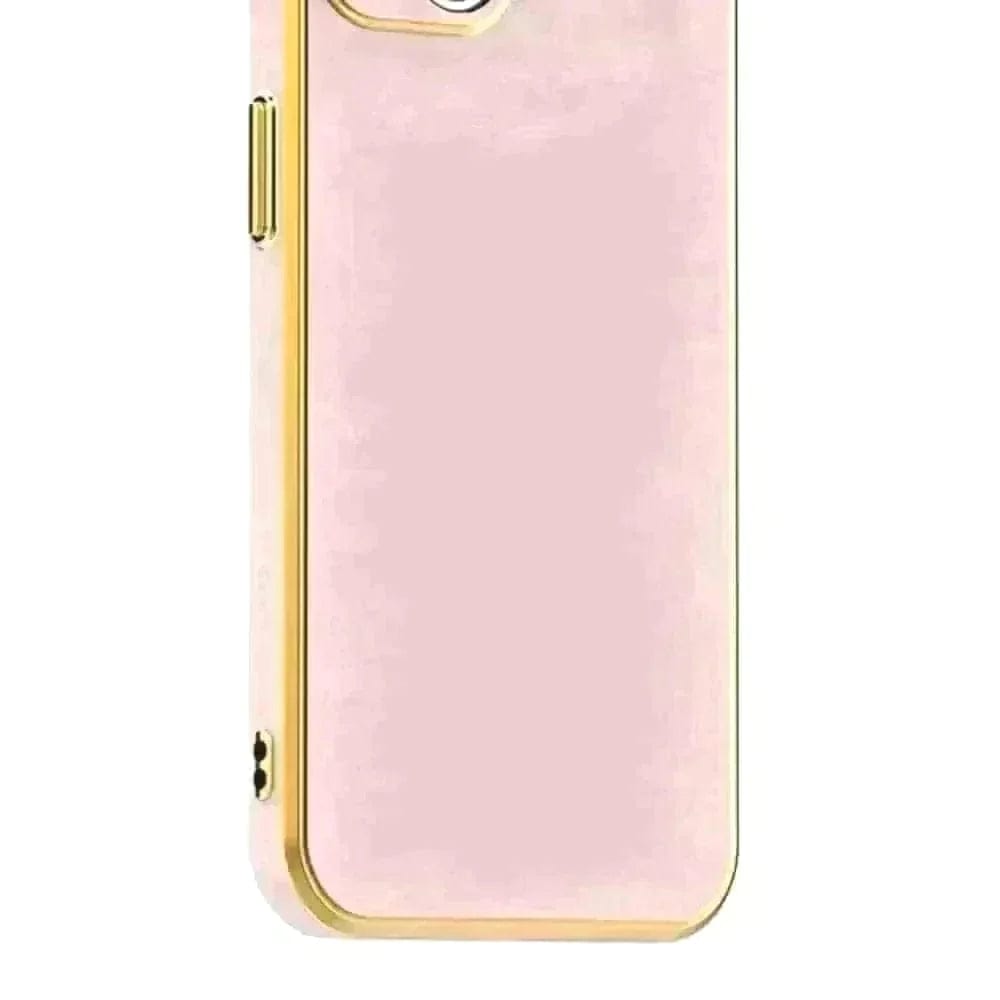 6D Golden Edge Chrome Back Cover For Realme 7i Phone Case Mobile Phone Accessories