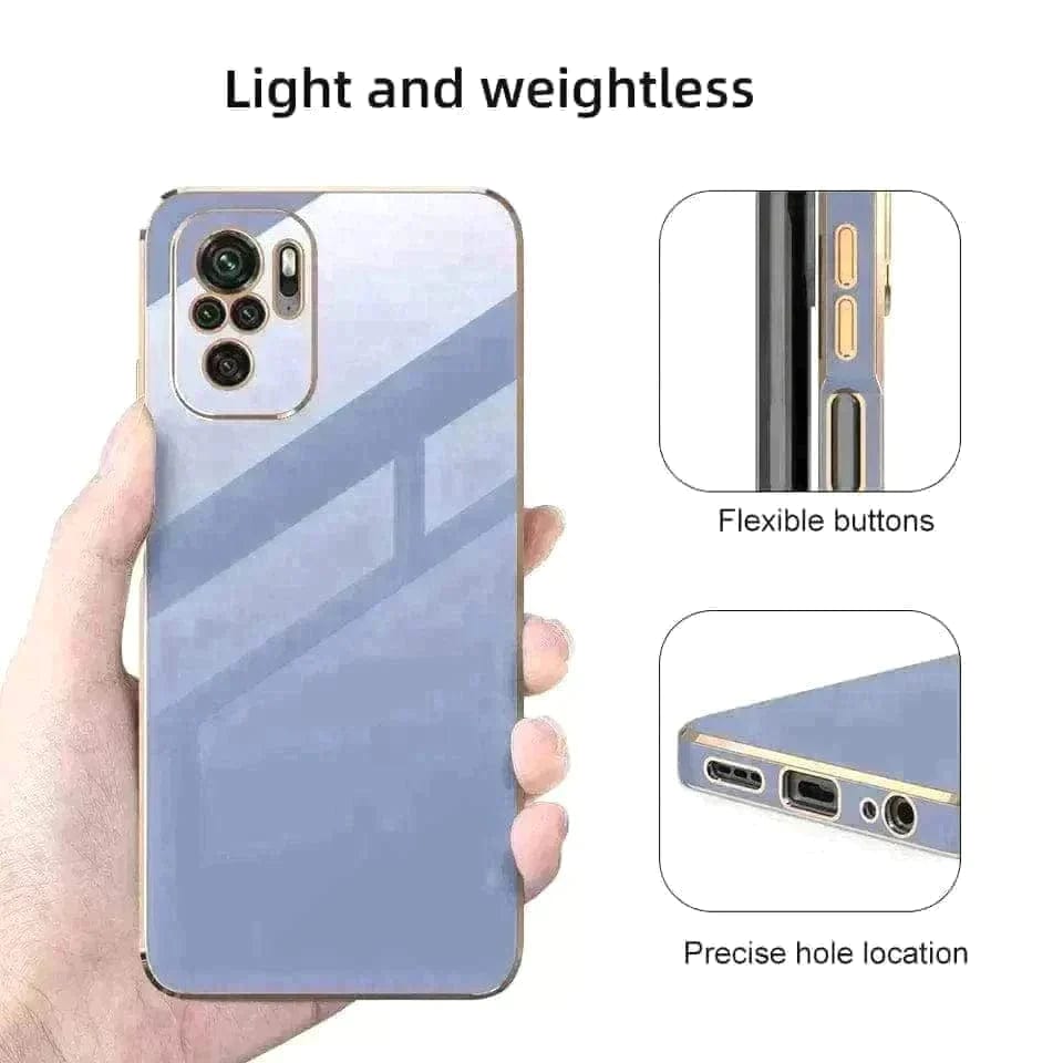 6D Golden Edge Chrome Back Cover For Realme 8/8 Pro Phone Case Mobile Phone Accessories