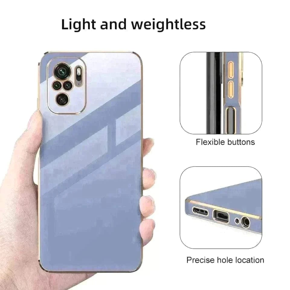 6D Golden Edge Chrome Back Cover For Realme 9 Pro+ 5G Phone Case Mobile Phone Accessories